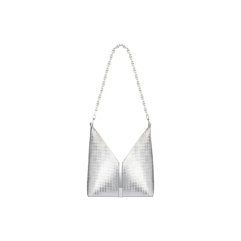 Givenchy Cut out Sheepskin Portable Crossbody Bag, Shoulder Bag Mini Women's Silver-1