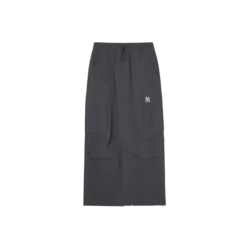 MLB New York Yankees Casual Long Skirt Women's Charcoal Gray-0