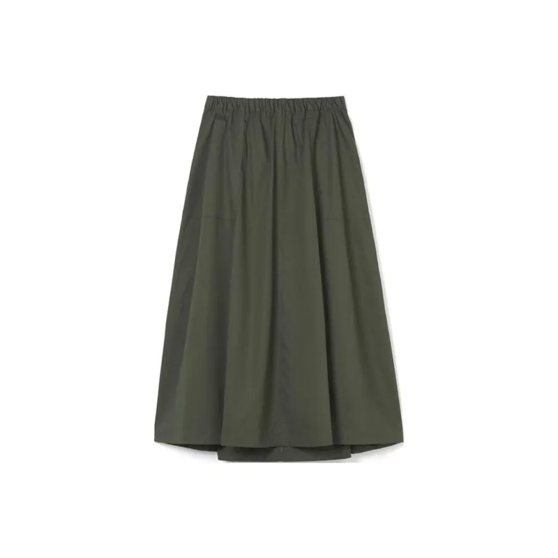LACOSTE Casual Long Skirt Women's Gray Green-0