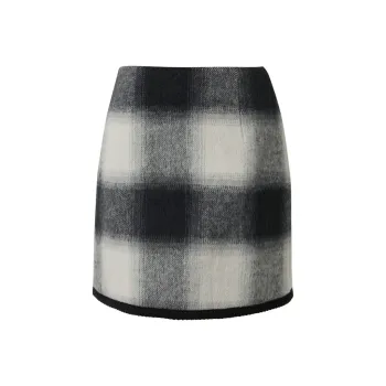 3COLOUR Casual Short Skirts Women's Heather Gray Geometry