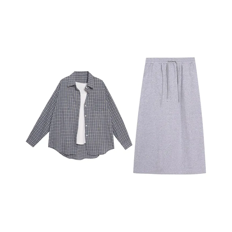 PZHK Two Piece Skirt Sets Women's-0