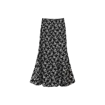 0571 Family Casual Long Skirts Women's Black