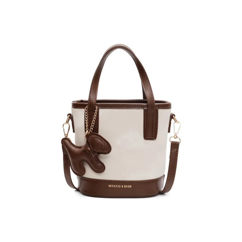 TOUTSEUL YOLO PU Handbag Regular Women's White & Khaki/White & Coffee/Black & Pink/Coffee-26