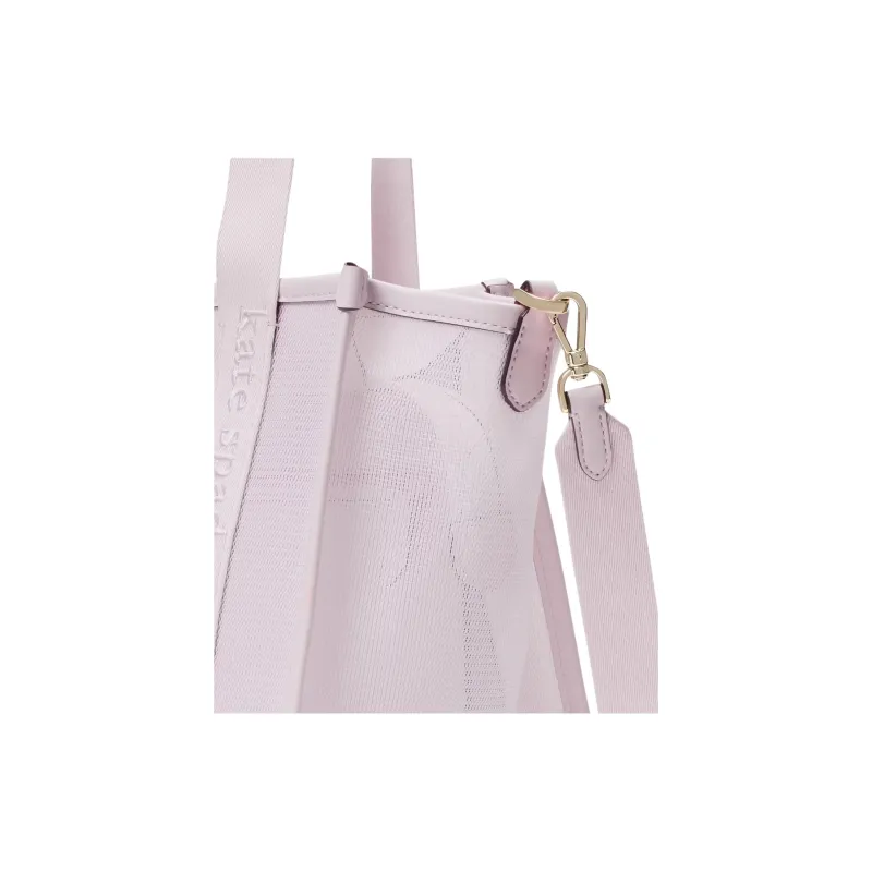 Kate Spade Mesh Fabric Tote Bag, Shopping Bag, Shoulder Bag, Crossbody Bag, Handbag Trumpets Women's Purple-4