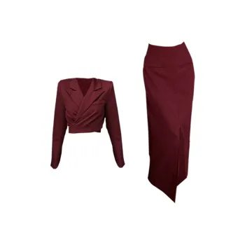 CPAURA Skirt Set Women's Angora Red