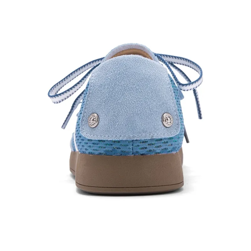 NAVIGARE Small Sailboat Breathable Low Top Skateboard Shoes Women's Blue-4