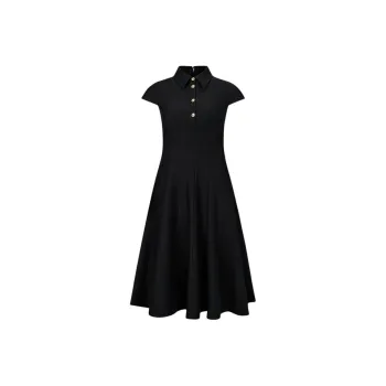 KARL LAGERFELD SS25 Short Sleeved Dress Women's Black