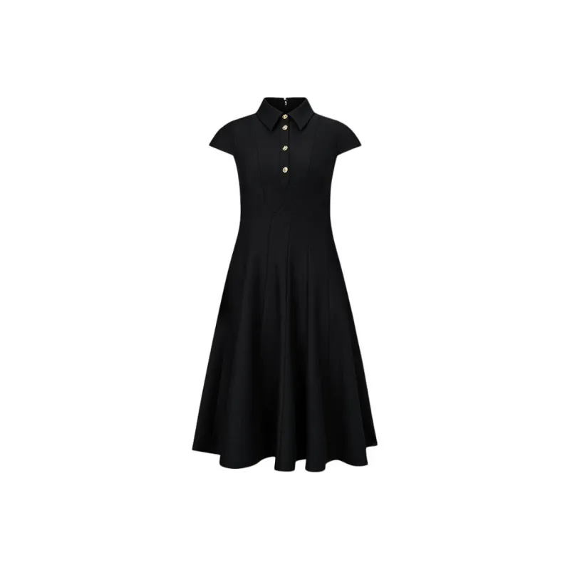 KARL LAGERFELD SS25 Short Sleeved Dress Women's Black-0