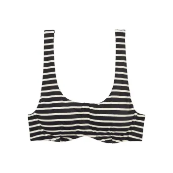 Victoria's Secret PINK THE WAVE BIKINI TOP / Black Bikini Women's Black