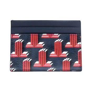 Lanvin Grain Leather Wallet Men's Red