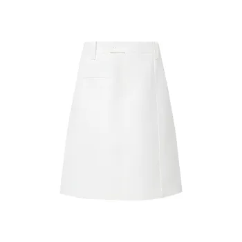Hopeshow Casual Short Skirts Women's Raw White