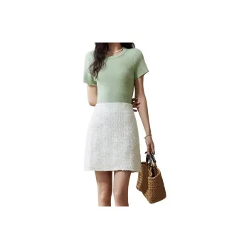 MISHOW Casual Short Skirts Women's Beige Apricot