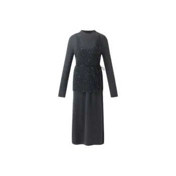 GOELIA Skirt Set Women's Smoke Gray