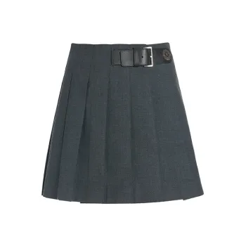 BESIONIA FW23 Casual Short Skirts Women's Gray