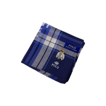 Polo Ralph Lauren 100% Cotton Silk Scarves Unisex Blue