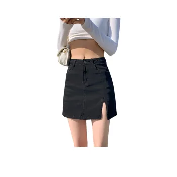 Concubine Zhu Denim Short Skirts Women's Black