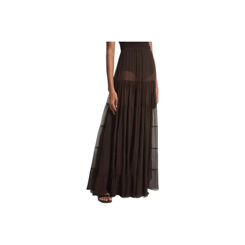 MICHAEL KORS SS24 Casual Long Skirts Women's Chocolate