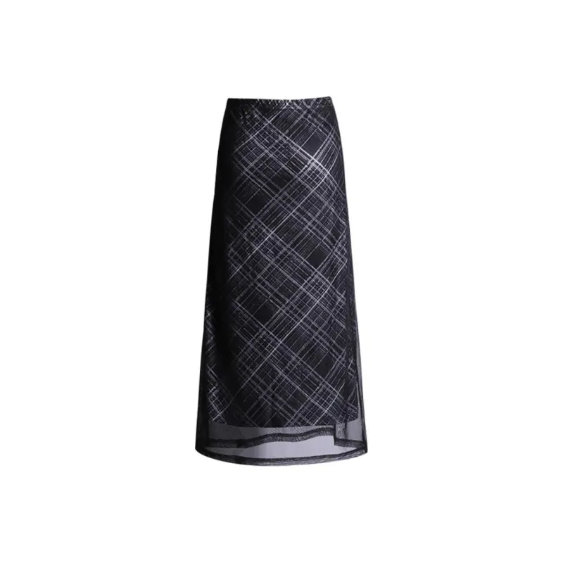 ZNZX Casual Long Skirts Women's Black-0