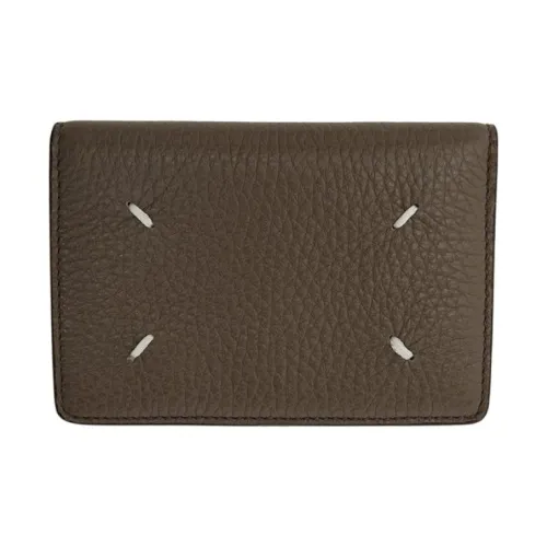 Maison Margiela Grain Leather Card Holder Men's Taupe