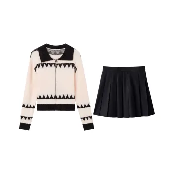 UPNANAWANG Uniforms Women's Clothing Sets Sweater+Skirt