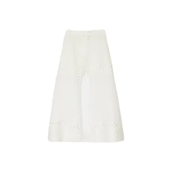 Sandro Casual Long Skirt Women's White
