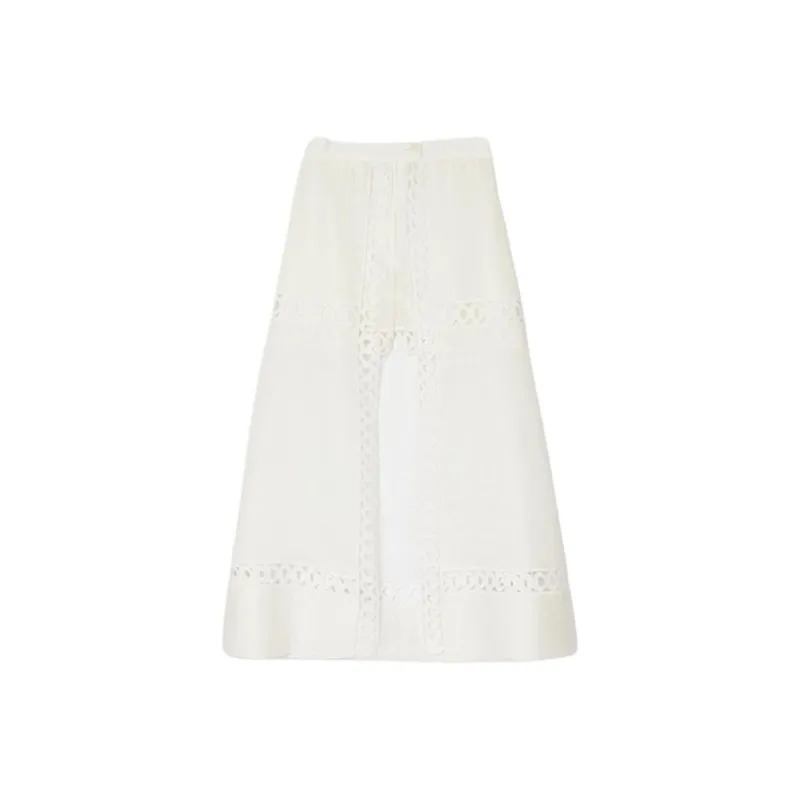 Sandro Casual Long Skirt Women's White-0