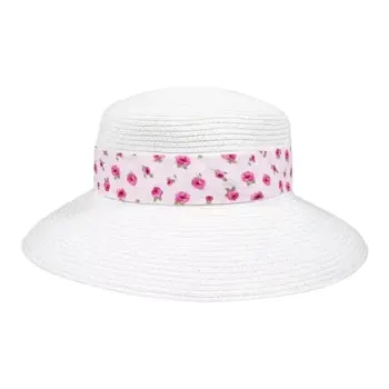 SIMONETTA Polyester Bucket Hats Unisex White