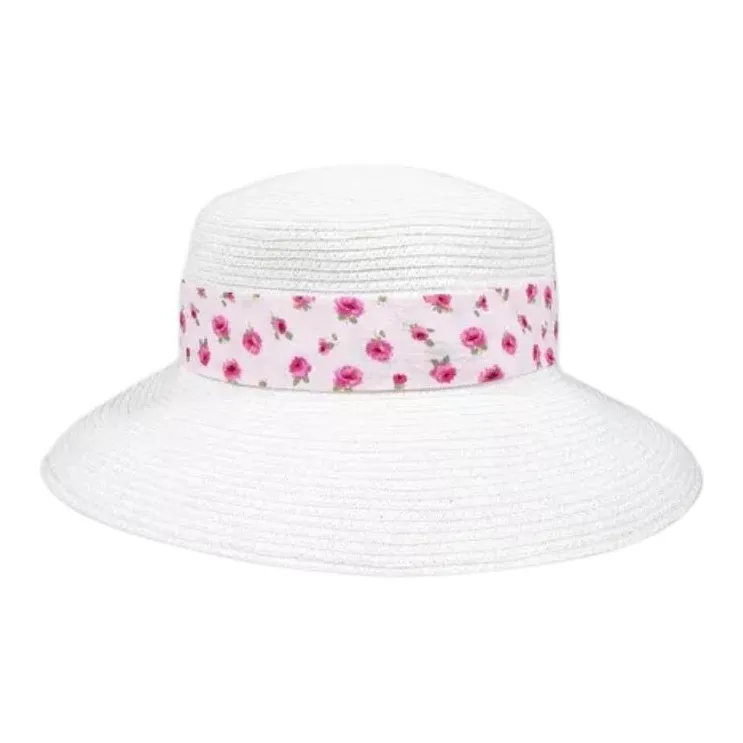 SIMONETTA Polyester Bucket Hats Unisex White-0