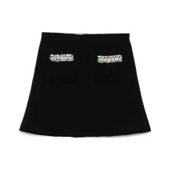 Self portrait Embellished Knitted Mini Skirt