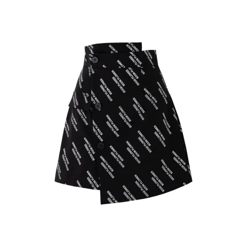 SOON FLOWER Casual Short Skirts Women's Black