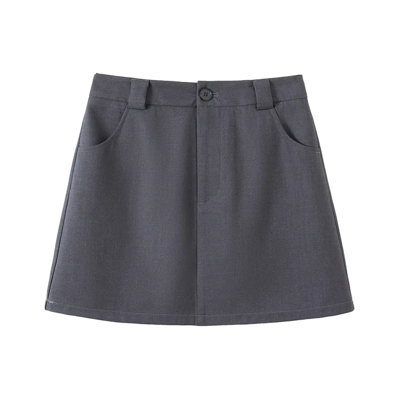 TOUCH Casual Short Skirts Women's Dark Gray-0