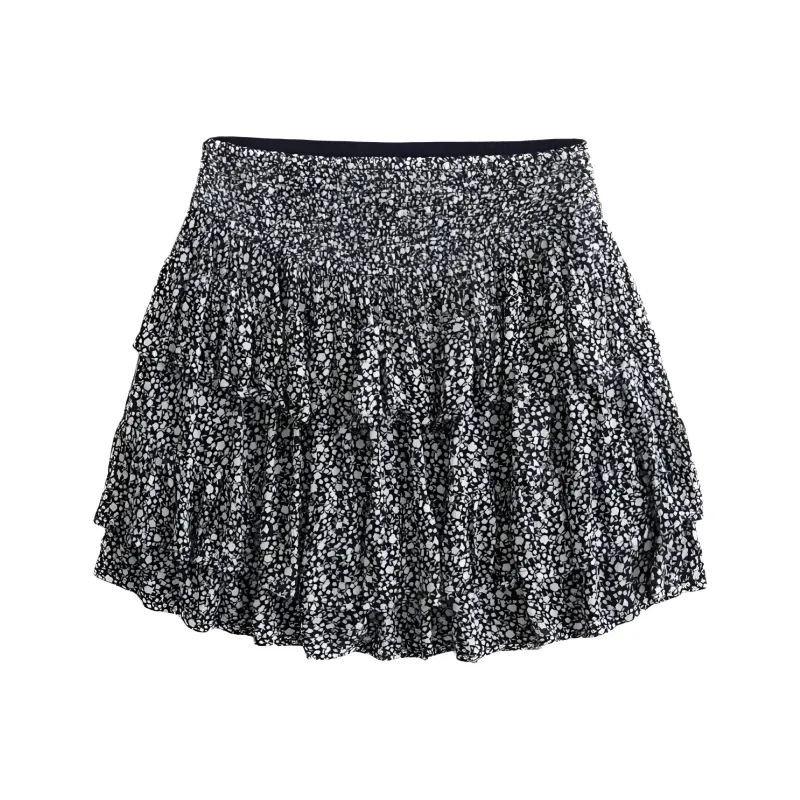 Hollister Casual Short Skirts Women's Black Print-0