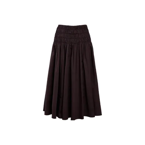 TAMMY TANGS 블랙 여성 캐주얼 롱 스커트