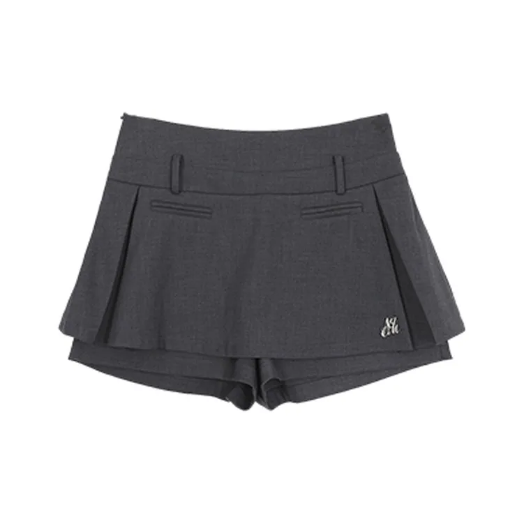 ETSE Casual Short Skirts Women's Gray-0