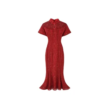 JINYE ORIENTAL Cheongsams Women's Burgundy