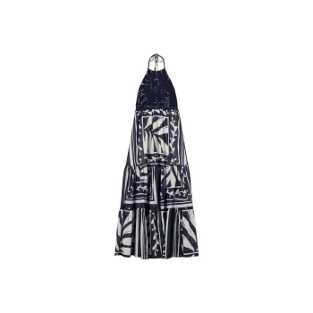 Twinset Embroidered Halterneck Maxi Dress