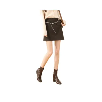 TERRE BLEUE Casual Short Skirts Women's Coffee
