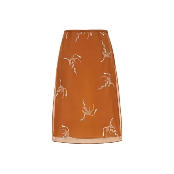 PRADA Pattern Embroidered Skirt