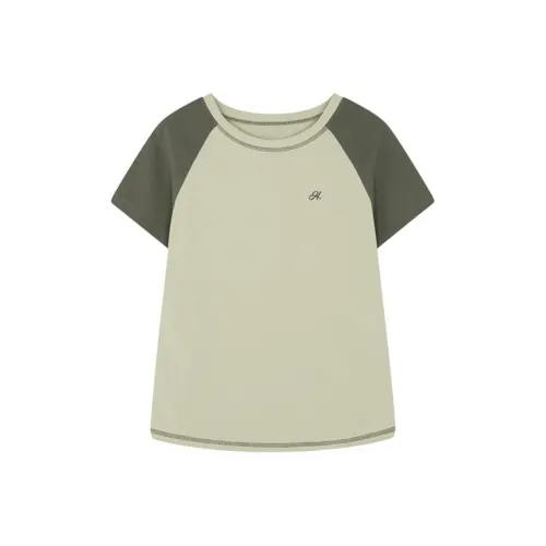 Mo Han Yi Mei T Shirt Women's Winter Pear Green