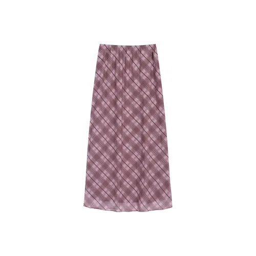 OSQ Casual Long Skirts Women's Pink