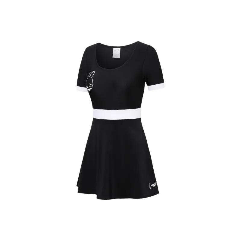 Miffy X Speedo X Miffy Co brand One Piece Swimsuits Women's Black-0