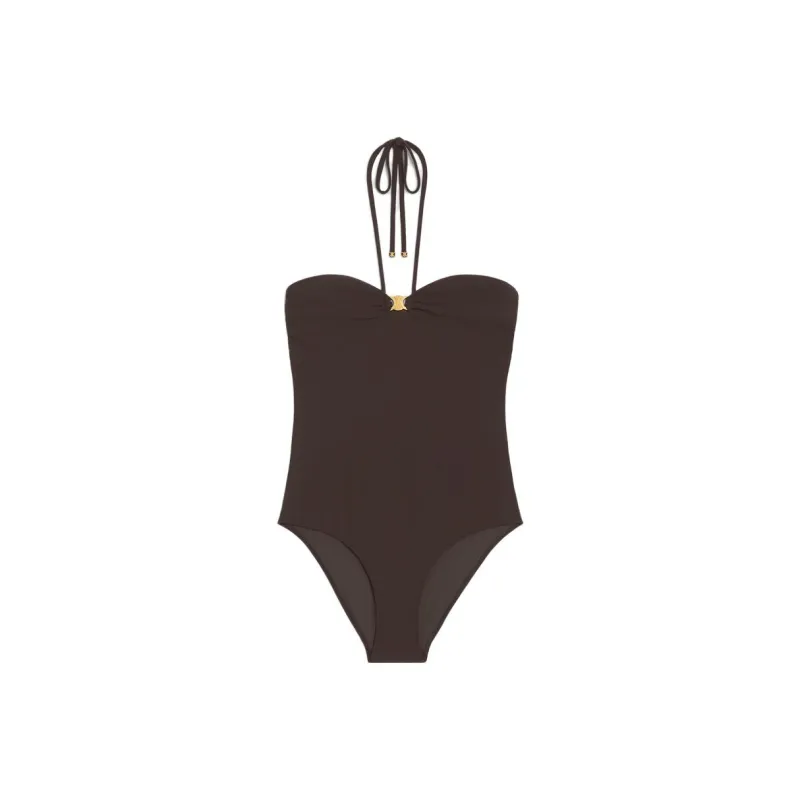 CELINE SS23 One piece Swimsuit Women's Brown-0