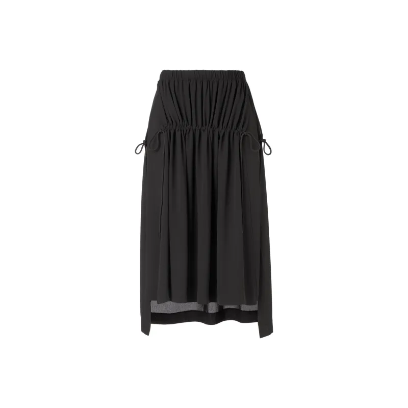 Onitsuka Tiger Ws Skirt Casual Long Skirt Women's Black-0