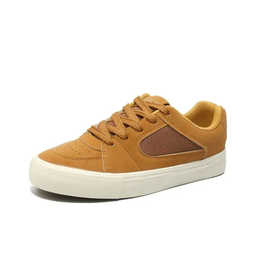 SUPEREDGE Cushioning, Impact Resistant, Abrasion Resistant Low Top Skateboard Shoes Men's Brown