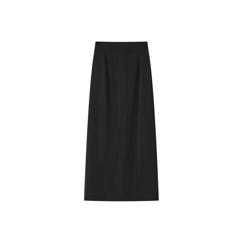 THE SEA LIFE Casual Long Skirt Women's Black Mage-0