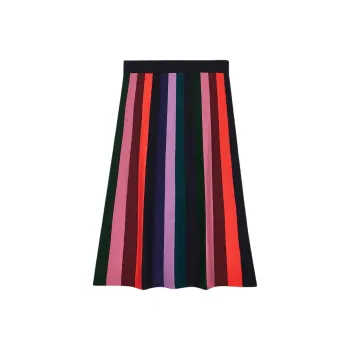 Paul Smith Stripe Knitted Midi Skirt