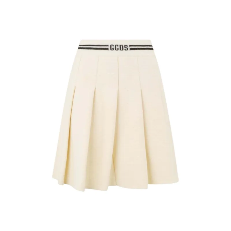 GCDS Knit Pleated Skirt-0