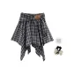 (Black Plaid+Hair Tie) Comes with