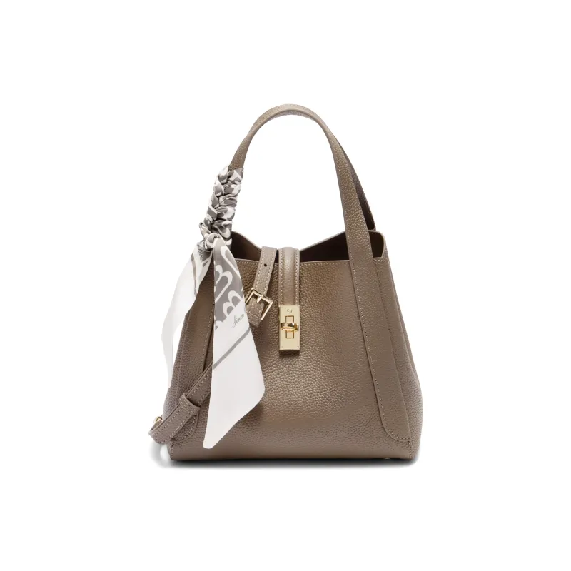 BELLE Cow Leather Handbag Medium Size Women's-0