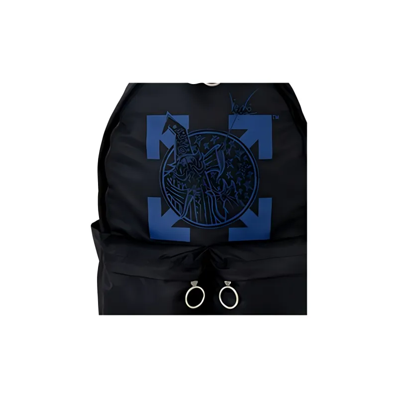 OFF-WHITE Canvas Backpack Regular Men's Black-4